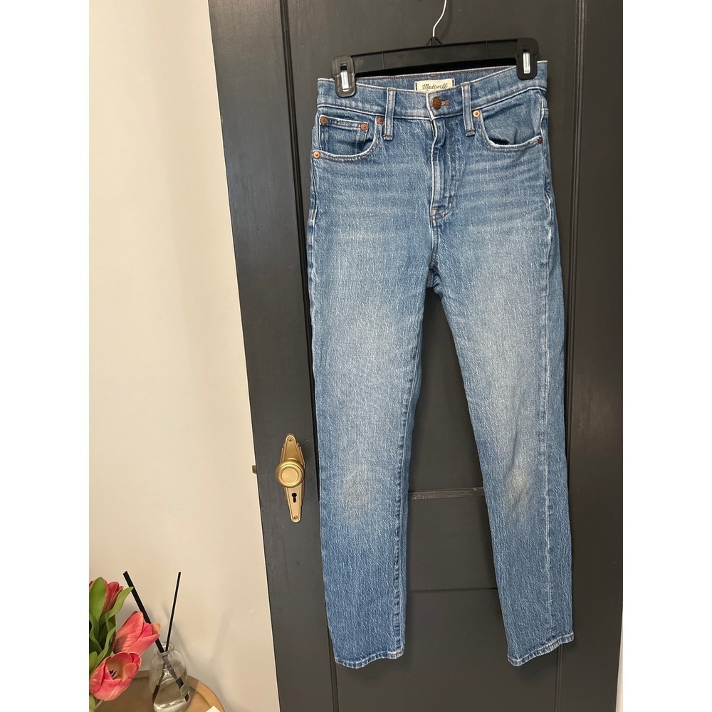 Madewell High-Rise Slim Boyjean Jeans Light Wash Denim Size 23 - Picture 1 of 5